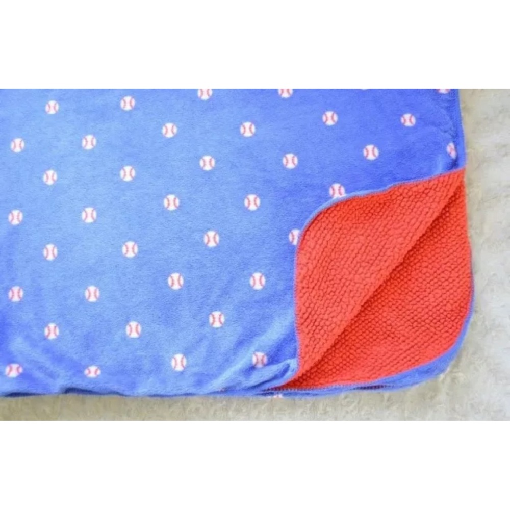 Just One You by Carter's Baseball Baby Blanket Blue Red White Security Lovey